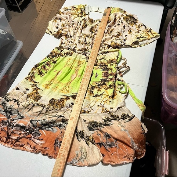 Karen Millen X Rui Jiang Mirrored Tulipa Print Woven Satin Mini Dress 6 S2 - Picture 6 of 10